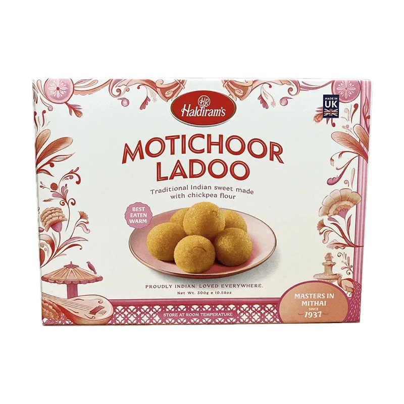 Motichoor Ladoo 300g – Traditional Indian Sweet, Ready to Eat