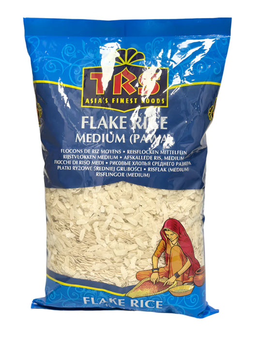 TRS Rice Flake Medium (Pawa) 1 kg – Premium Indian Flattened Rice for Cooking & Snacks