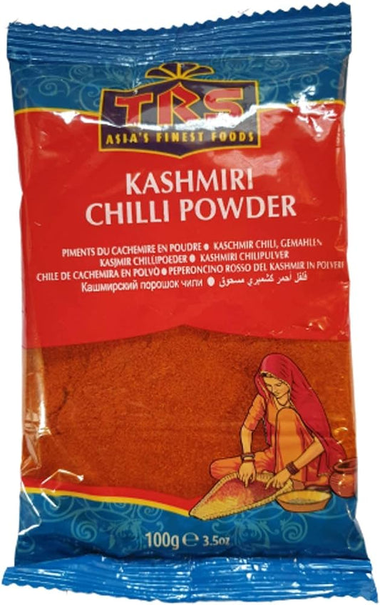 TRS Kashmiri Chilli Powder 100g – Premium Indian Red Chilli Spice for Curries & Cooking