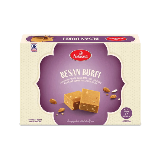 Besan Burfi 300g – Traditional Indian Gram Flour Sweet, Ready to Eat
