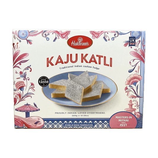 Haldirams Kaju Katli 300g – Traditional Indian Cashew Sweet, Ready to Eat